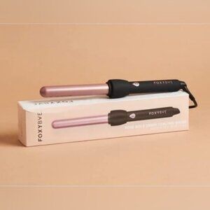 NEW-FOXYBAE 25mm Black Curling Wand with Rose Gold Colored Barrel
